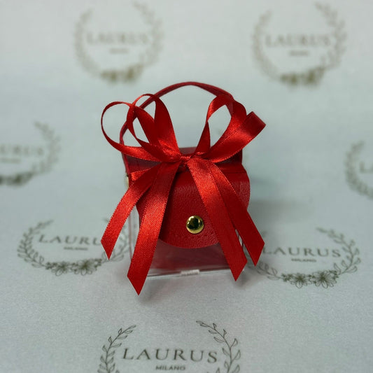 Bomboniera Laurea - scatolina borsetta rossa