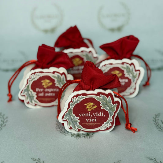 Bomboniera Laurea - scatoline in legno con frasi laurea