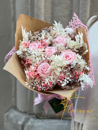 Bouquet di Fiori Stabilizzati Rosa chiaro