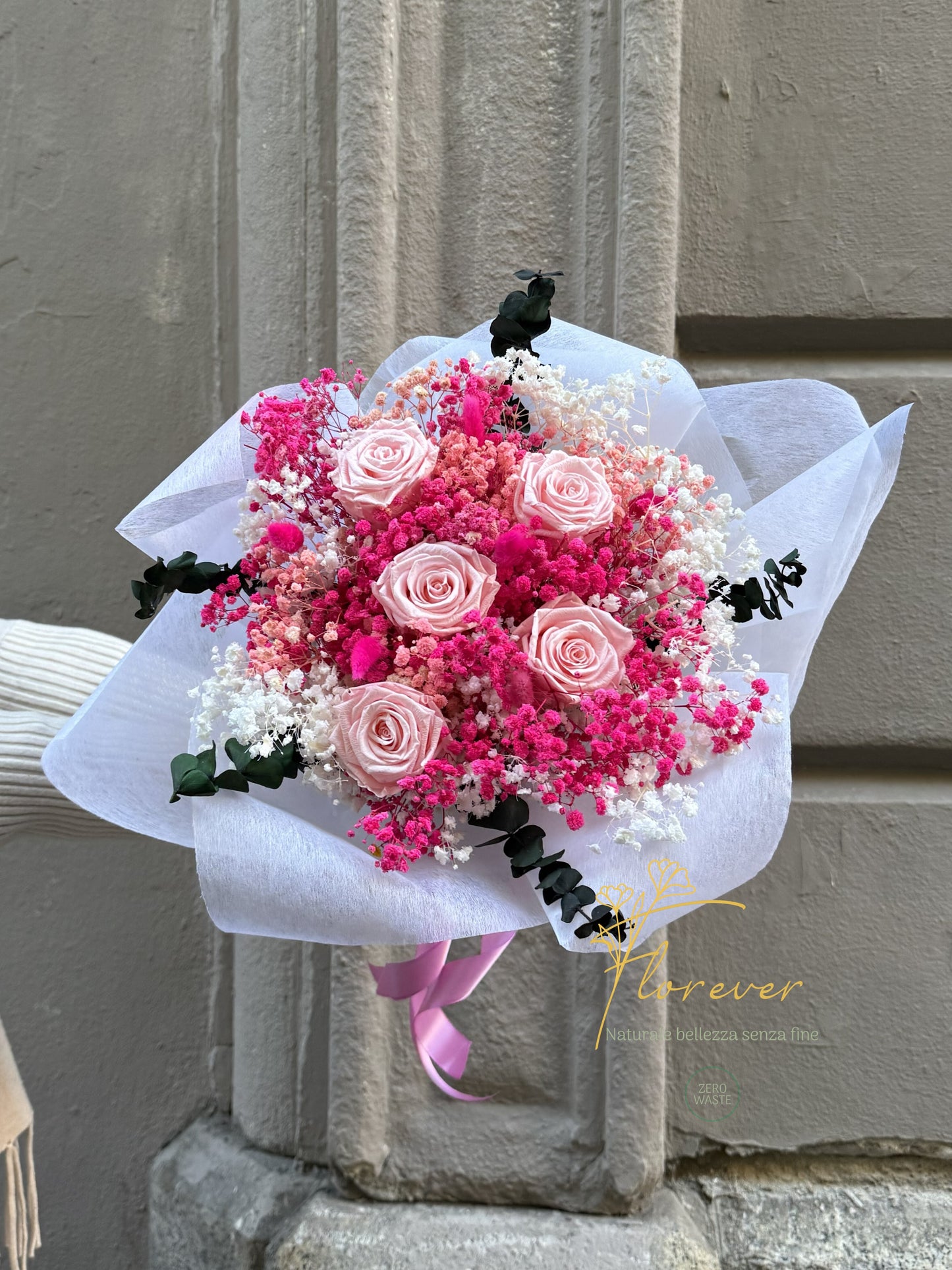 Bouquet di Fiori Stabilizzati Rosa