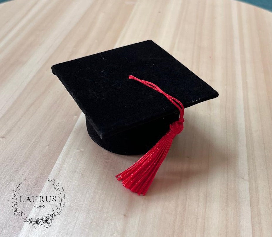 Bomboniera Laurea - Scatola tocco nero portaconfetti Laurea